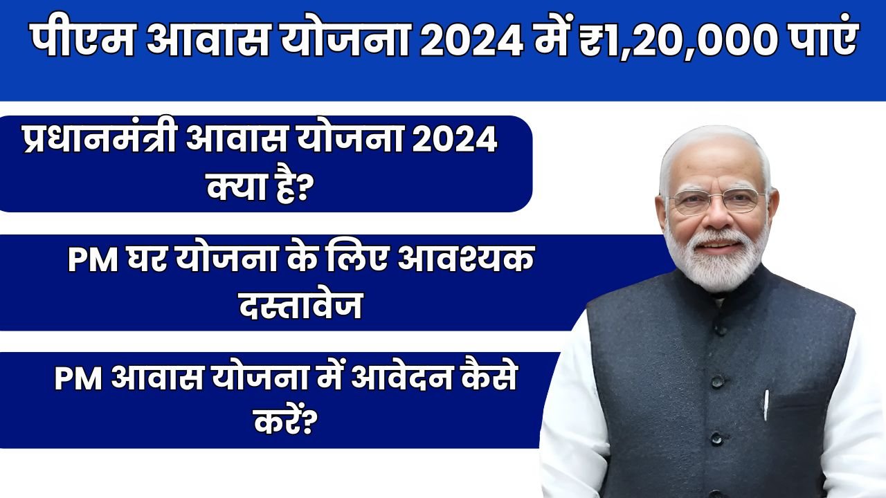 घर बैठे करें आवेदन पीएम आवास योजना 2024 में ₹1,20,000 पाएं