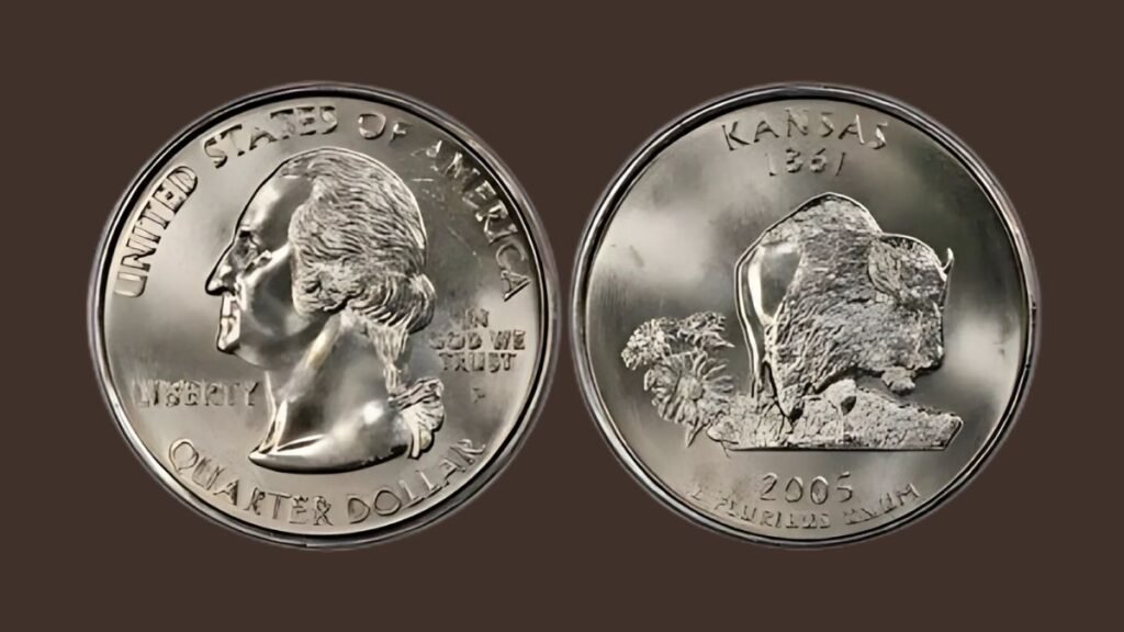 The 2005 Kansas In God We Rust Quarter